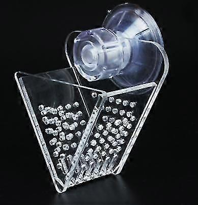 Red Worm Feeder Fish Tank V-shape Shrimp Feeder Acrylic Fish Feeding Cup With Suction Cups