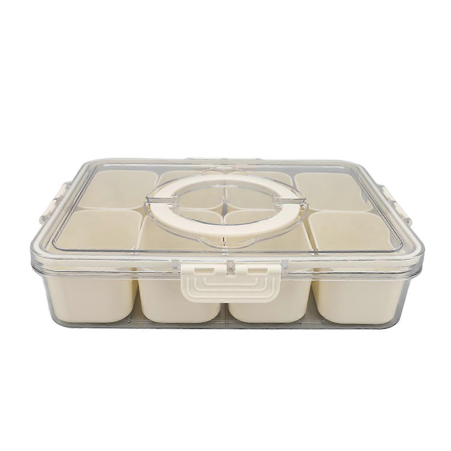 Portable Snackle Box Container Plastic Divided Serving Tray Snack Platter Charcuterie Container for 
