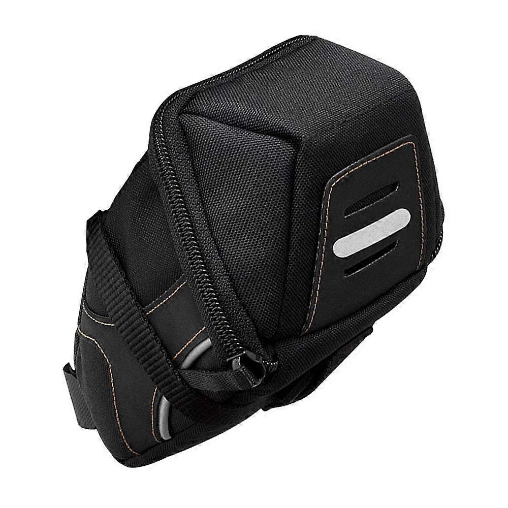 Bike tie-down saddle bag with a mesh pocket inside