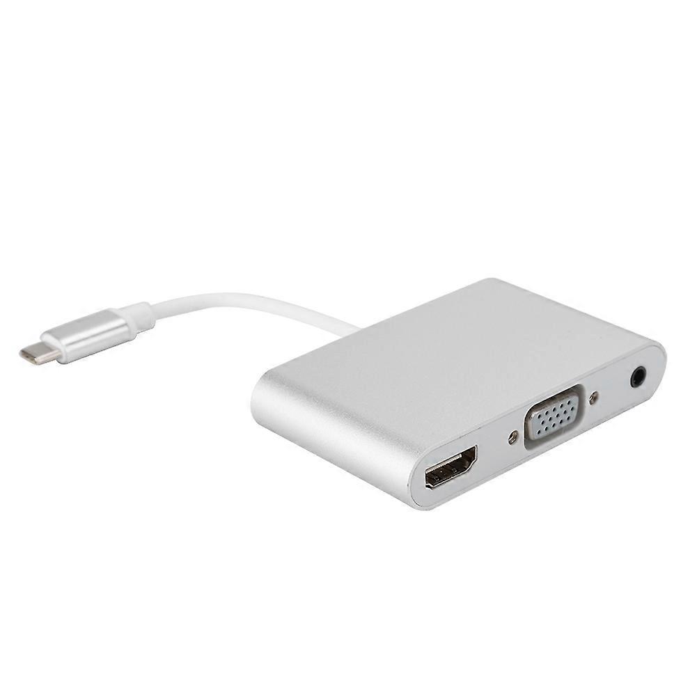 3-in-1 Multi-function Type-C to HDMI+VGA+o Converter Adapter Hub