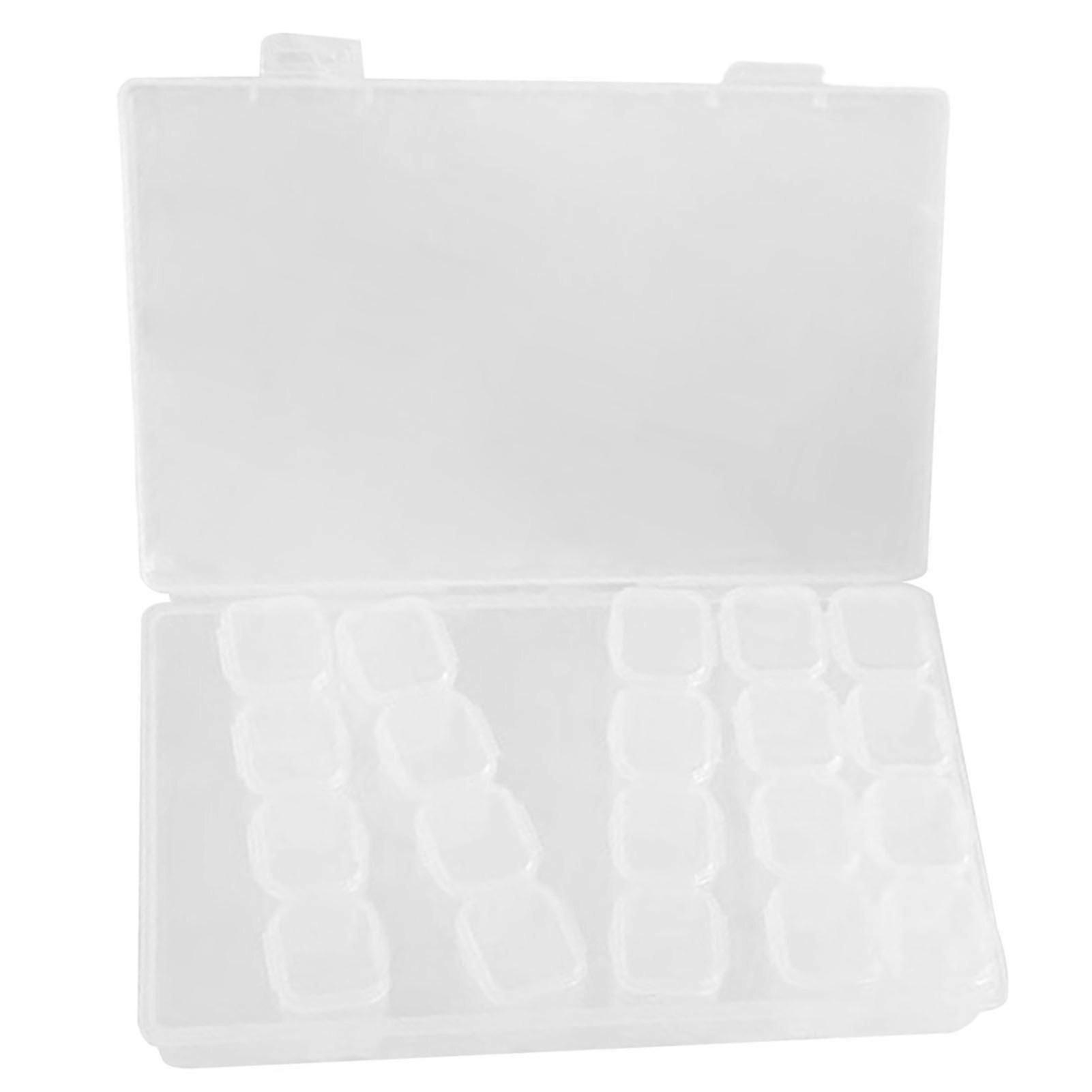 Small Plastic Storage Containers with Hinged Lids Clear Bead Organizer Box Mini Storage Cases for Beads Art DIY Crafts