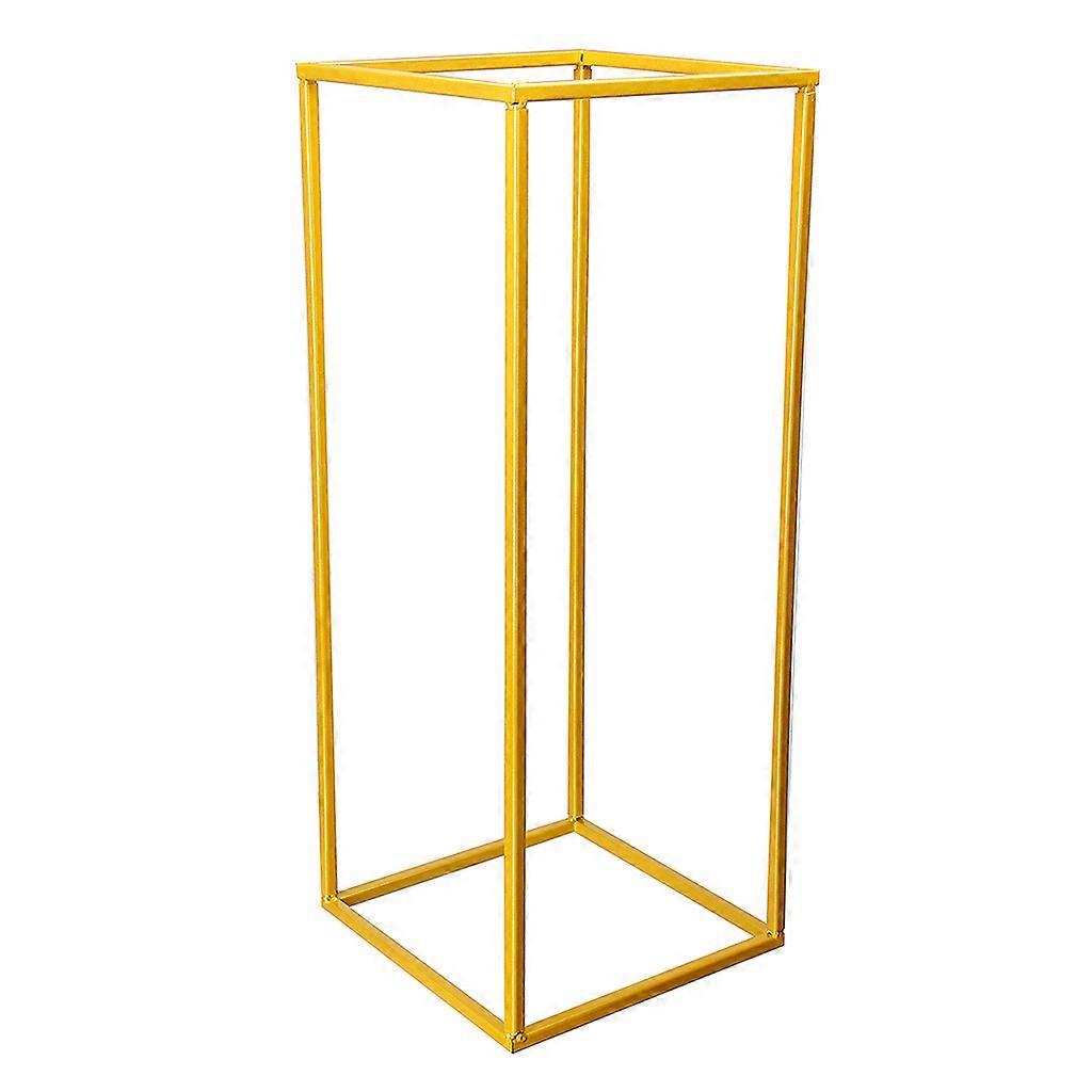 Party Wedding Floor Geometric Holder Centerpiece Prop Iron Art Detachable Rack Beautiful Modern Rectangle Stand golden 60
