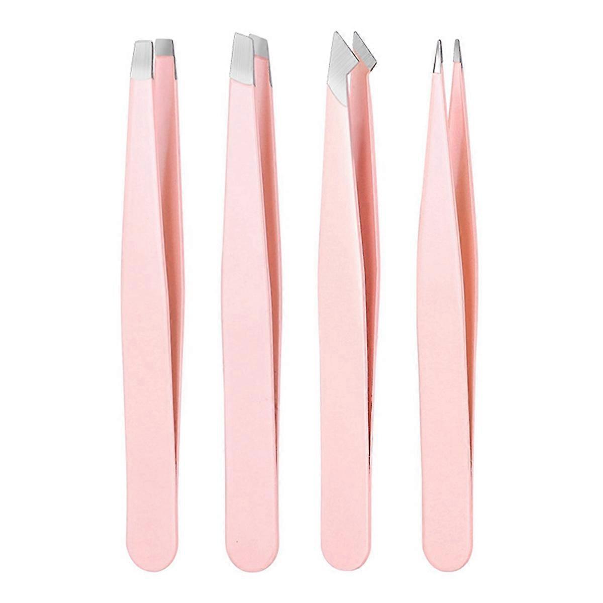 2 Sets of Eyebrow Clip Sets Stainless Steel Tweezers Eyebrow Clip Eyebrow Trimming Set Green
