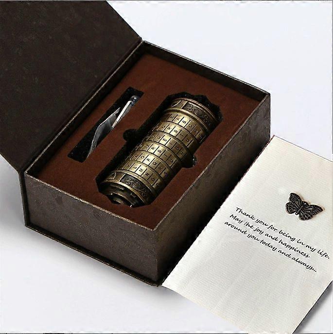 Cryptex Da Vinci Code Mini Cryptex Lock Puzzle boxy s HiddenBronze