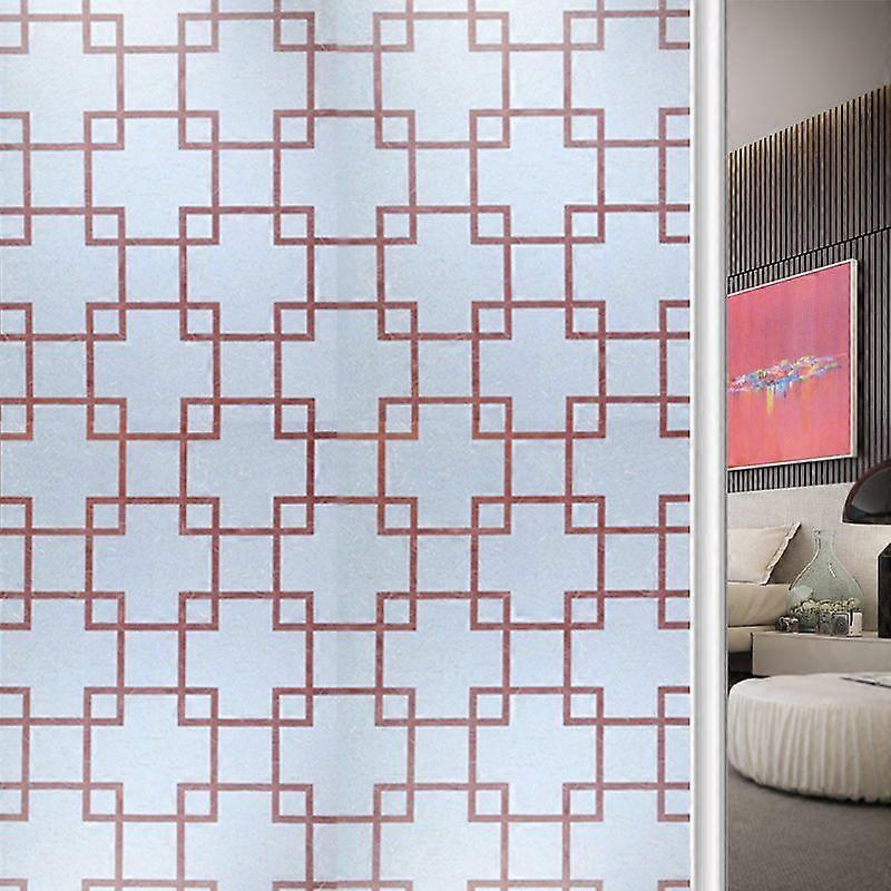 Self Adhesive Glass Film With Oiled Finish For Privacy Protection Patterned Glass Window Vinyl Thermal And UV Insulation