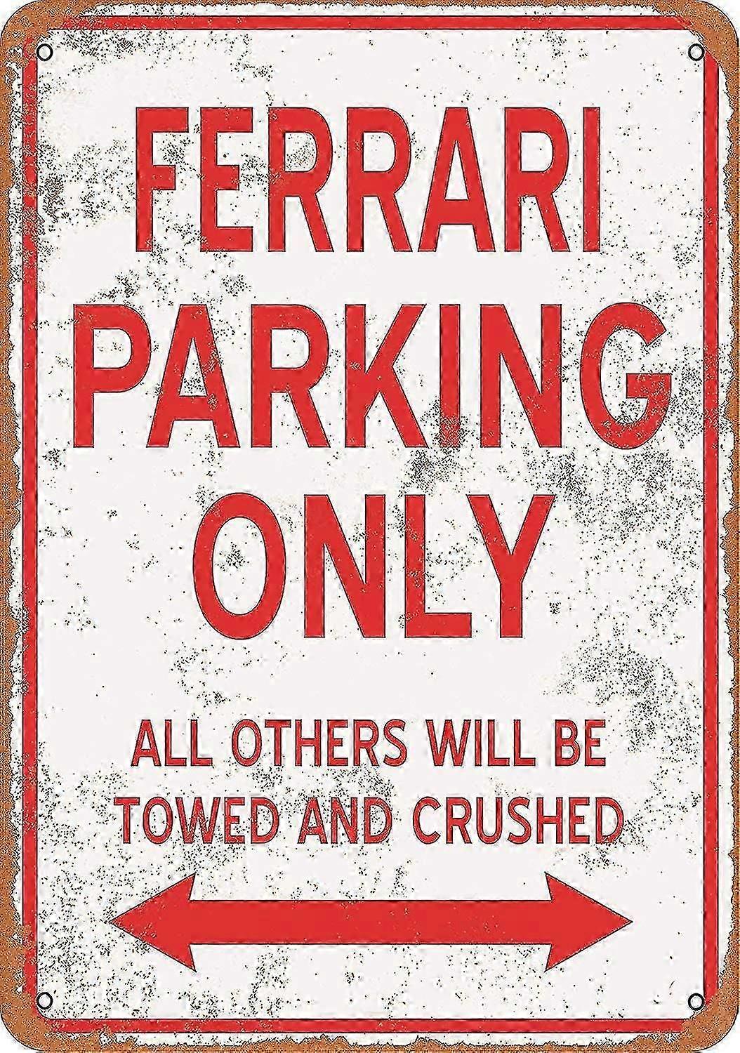 8x12 polegadas OU 12x16 polegadas sinal de metal - Ferrari Parking Only Vintage Retro Wall Decor Home Decor Modo 2