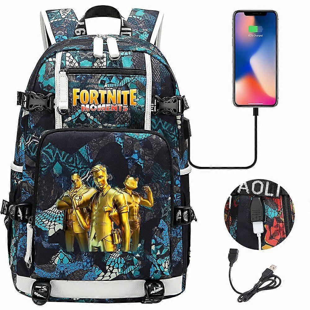 Fortnite حقيبة ظهر للرجال النساء حقيبة مدرسية حزمة مشاة ساحة المعركة تمويه السفر Mochilas قماش USB شحن حقيبة ظهر ذكر
