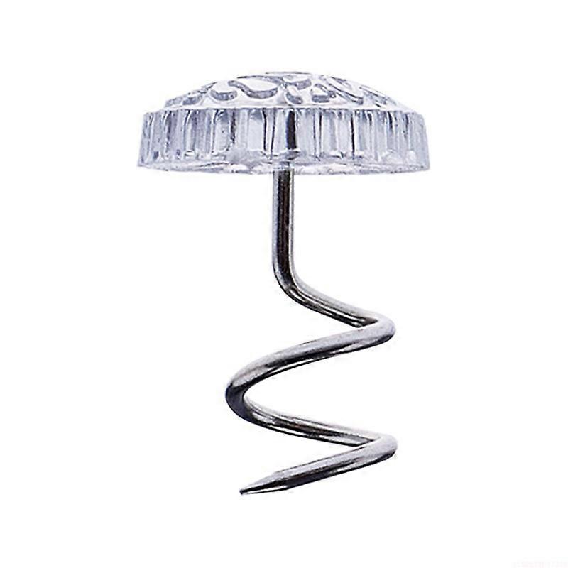 Upholstery Fixing Pins, Transparent Plastic Head Screw for Securing Bedskirts, Sofa Sets, Clear Heads Twist Pins with Anti-Rust Portable Twist Pins,