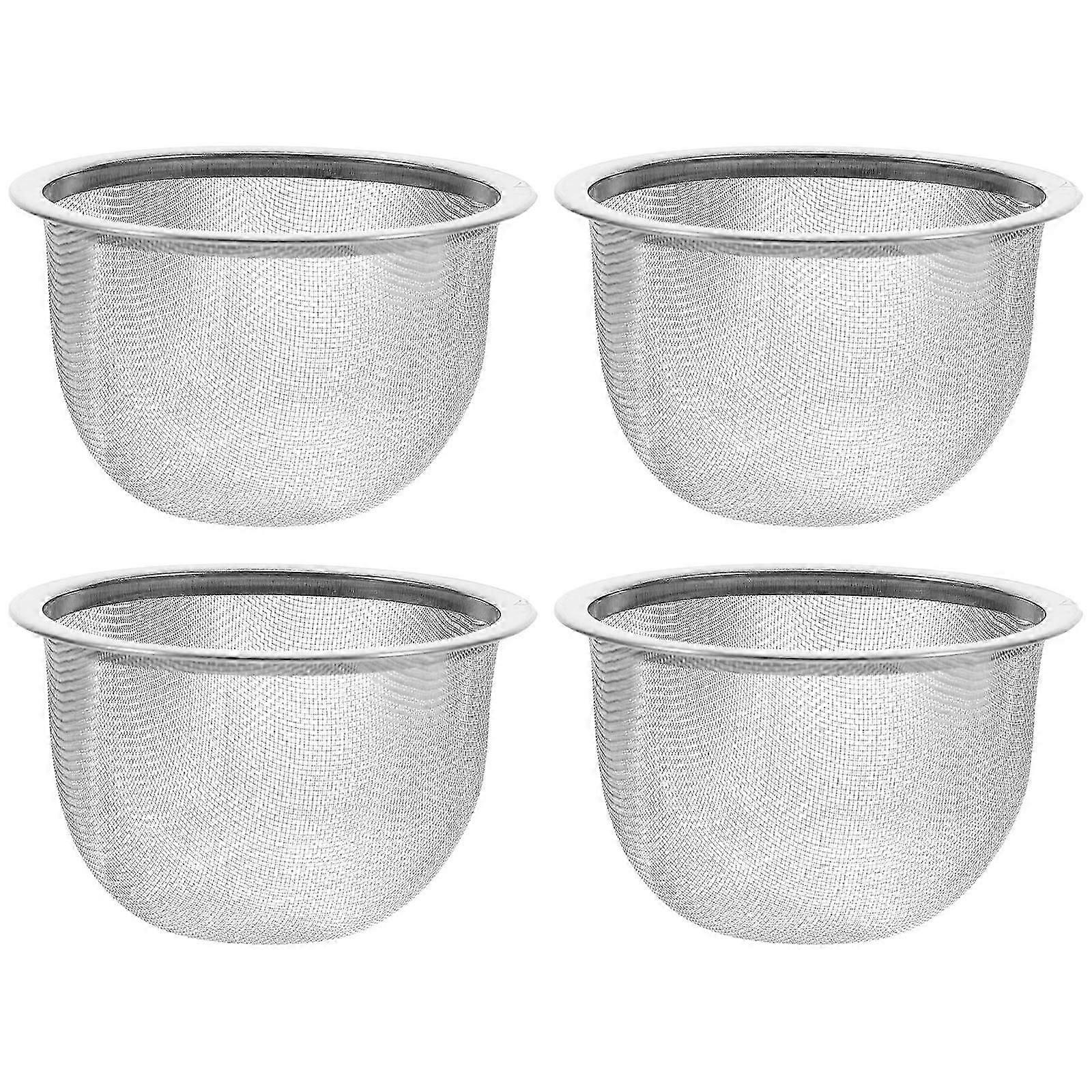 4pcs Stainless Steel Tea Filter Durable Tea Strainer Home Tea Strainer Tea Infuser