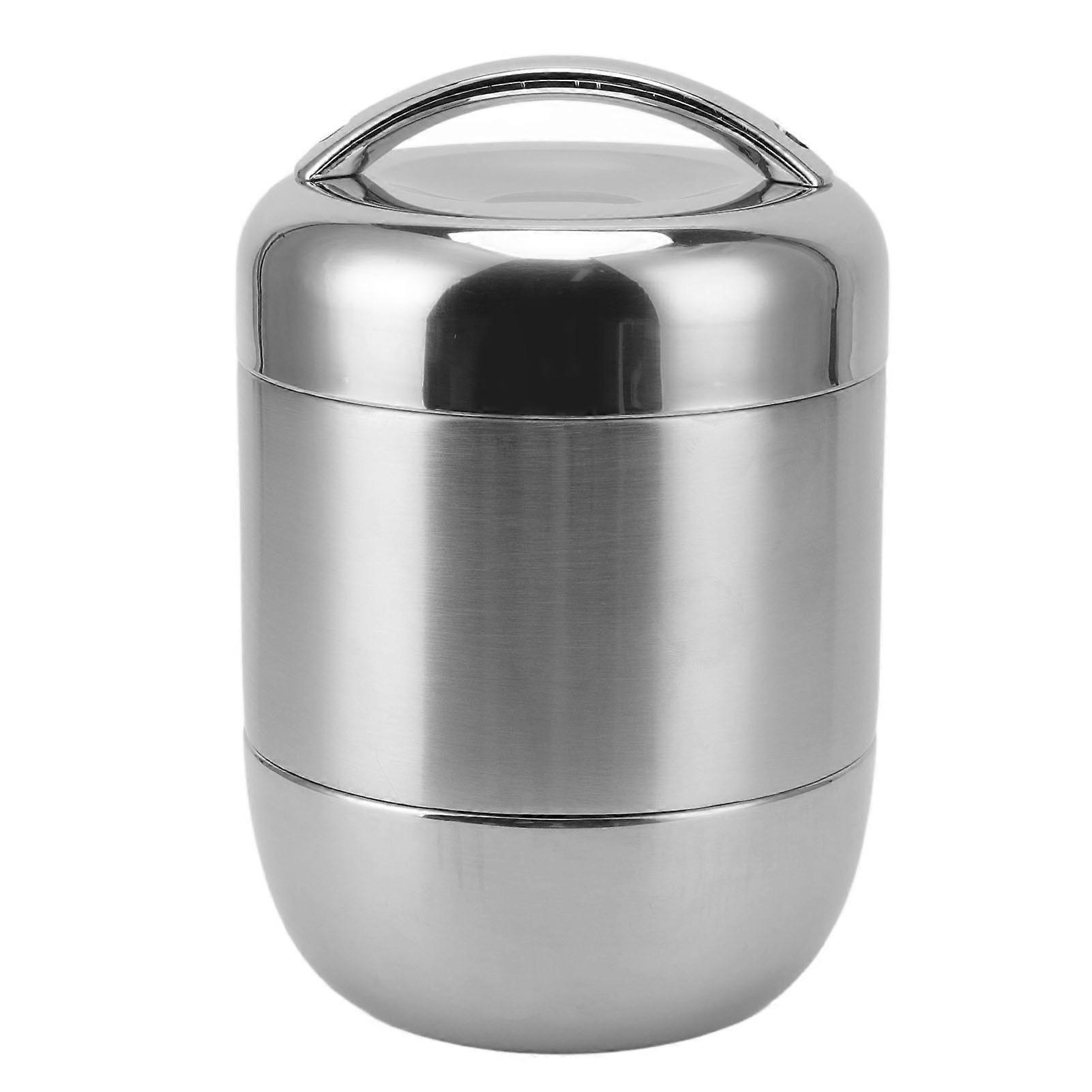 1.5L Stainless Steel Multi - Layer Spill - Proof Thermal Food Container with Lid