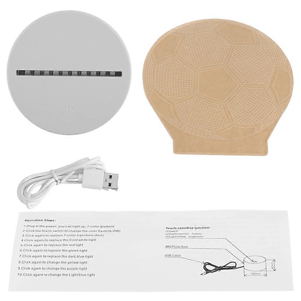 4.5V Seven-Color Acrylic Touch Switch Lamp Base Night Light with Customizable Patterns and LED Illumination