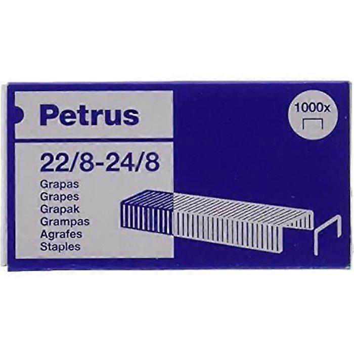 Staples - PETRUS - Model 22/8-24/8 - 1000 staples - Length 8 mm - Staple up to 40 sheets