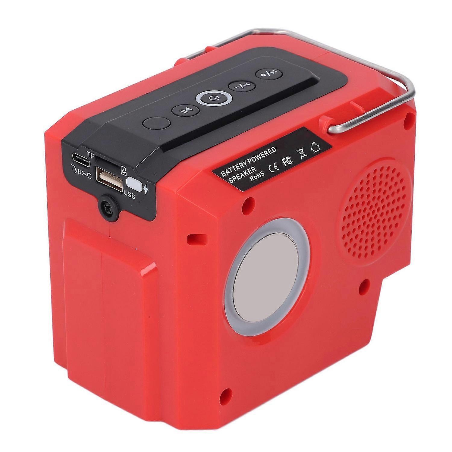 Jobsite Bluetooth Speaker Battery Powered Work Site Speaker for 48-11-1828 48-11-1815 48-11-1840 48-