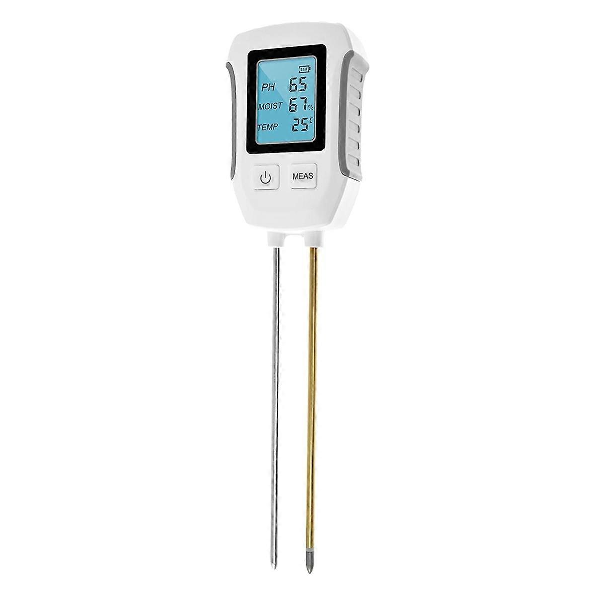 3in1 Soil PH Meter Soil Moisture Temperature PH Tester with Backlit LCD for Plants Dual Probe Digital Soil Meter ForLawn