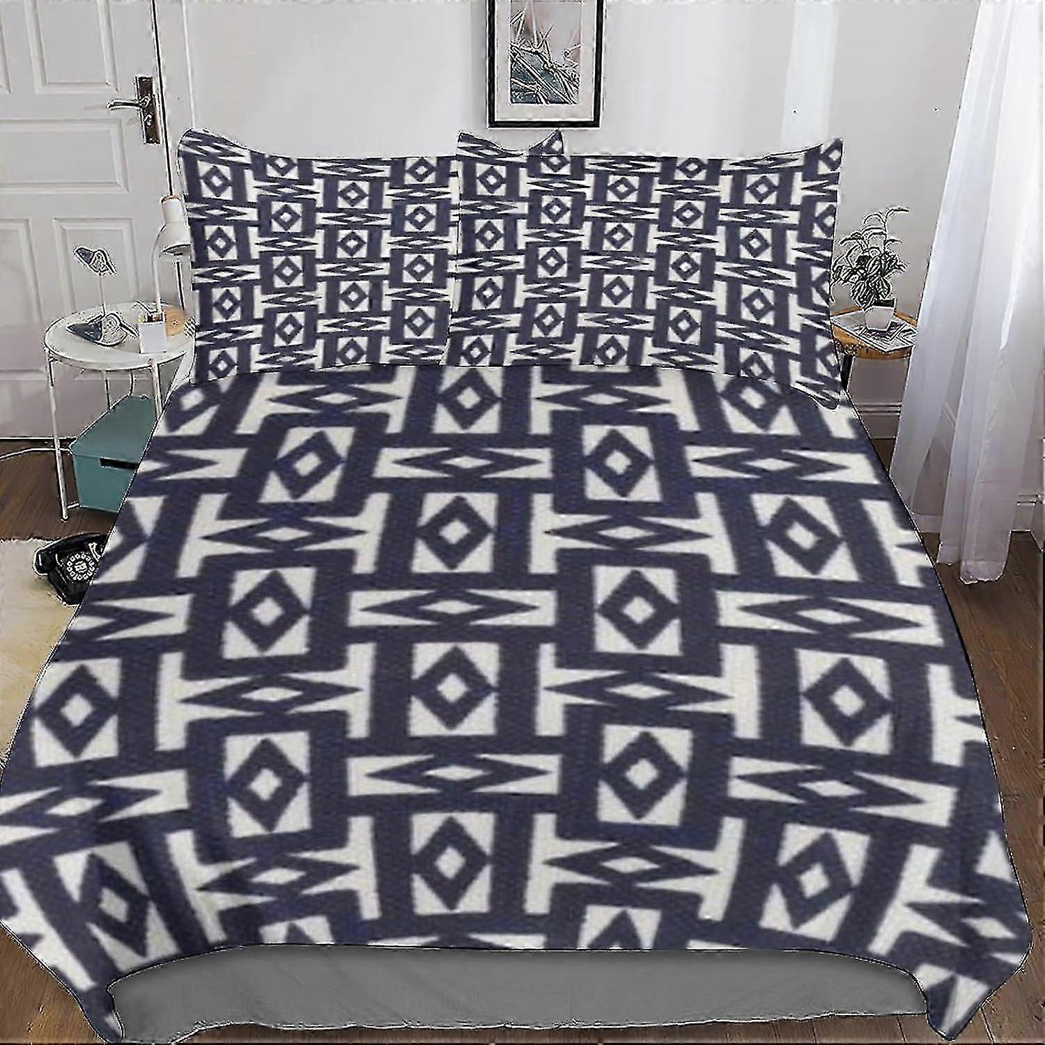 o5555 Lençóis 3D Impressão Conjunto de Capa de Edredom, Conjunto de Cama Simples e Moderno com 2 Fronhas, Zíper Oculto, Adequado para Adolescentes e Adultos Lençóis