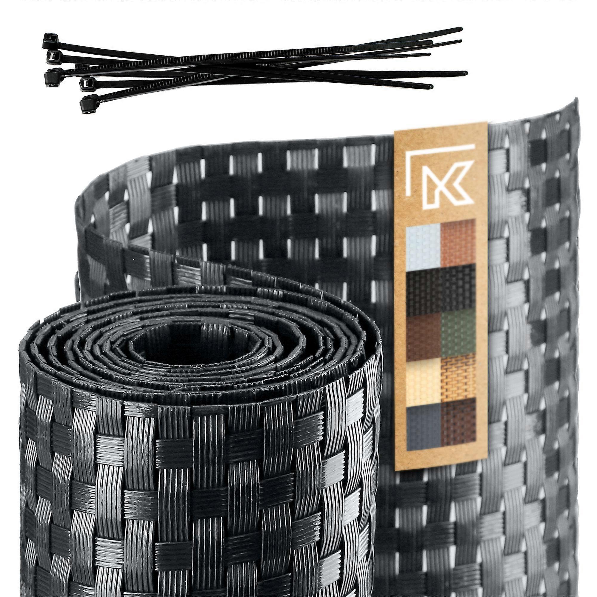 KADAX antracitová plotová páska na plotové panely 19 cm 2,55 m kryt plotu