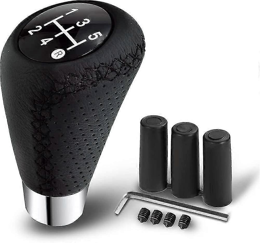 Gear Knob,  Universal Gear Knobs Leather Car Gear Stick Knobs 5 Speed  Gift