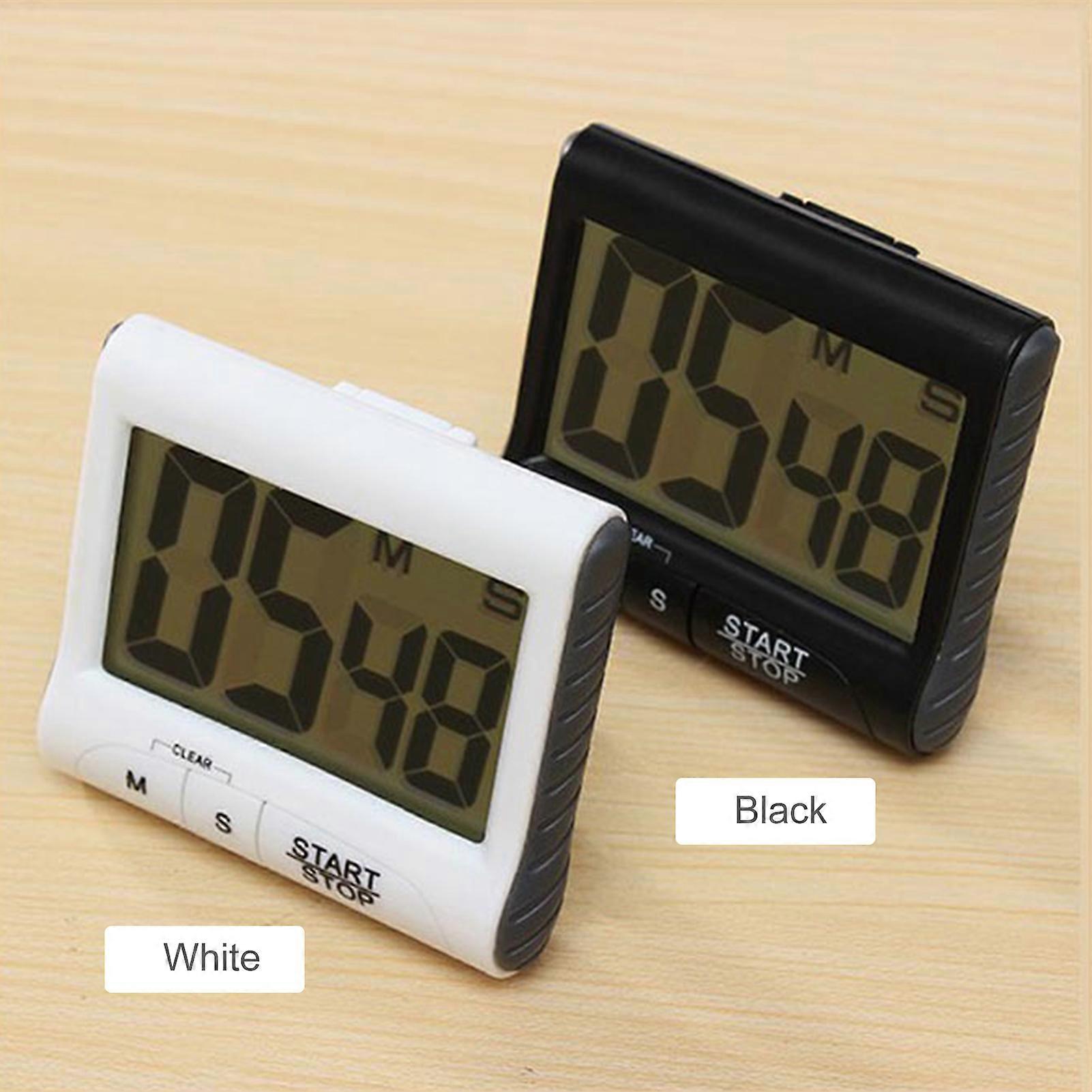 Digital Kitchen Timer 7.2x8.2x2.8cm Loud Alarm Black/White