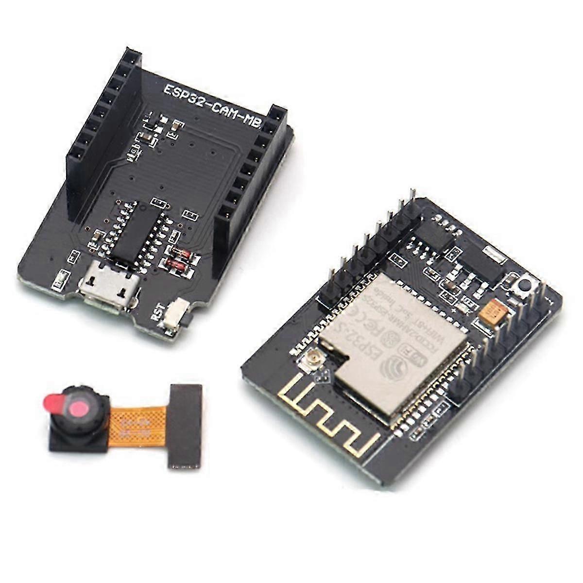 ESP32-CAM WiFi Bluetooth 3 Pièces Avec Caméra OV2640 - Module IoT ESP32-CAM-MB USB Série