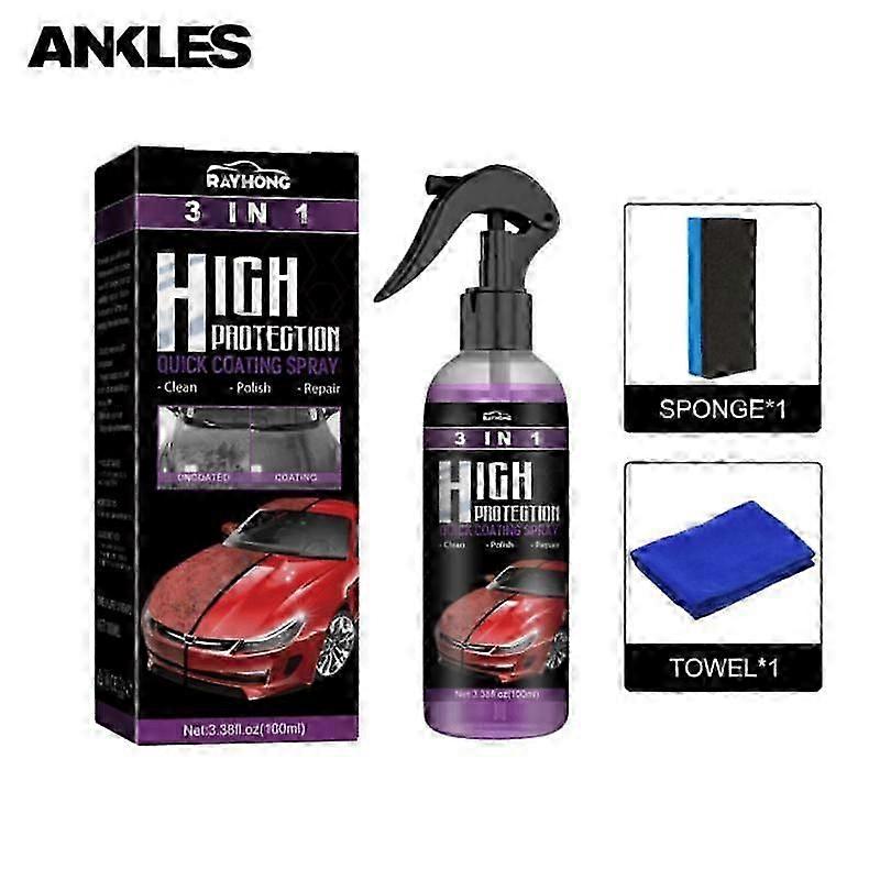 3 في 1 حماية عالية سريعة طلاء السيارة رذاذ مرمم طلاء السيارة عامل تلميع تجديد رذاذ سيارة البولندية الشمع حماية مانع التسرب للسيارات
