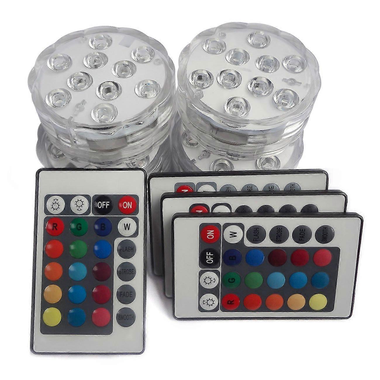 4 Pack Vase Light RGB Color Changing Battery Operated For Flower Arrangements