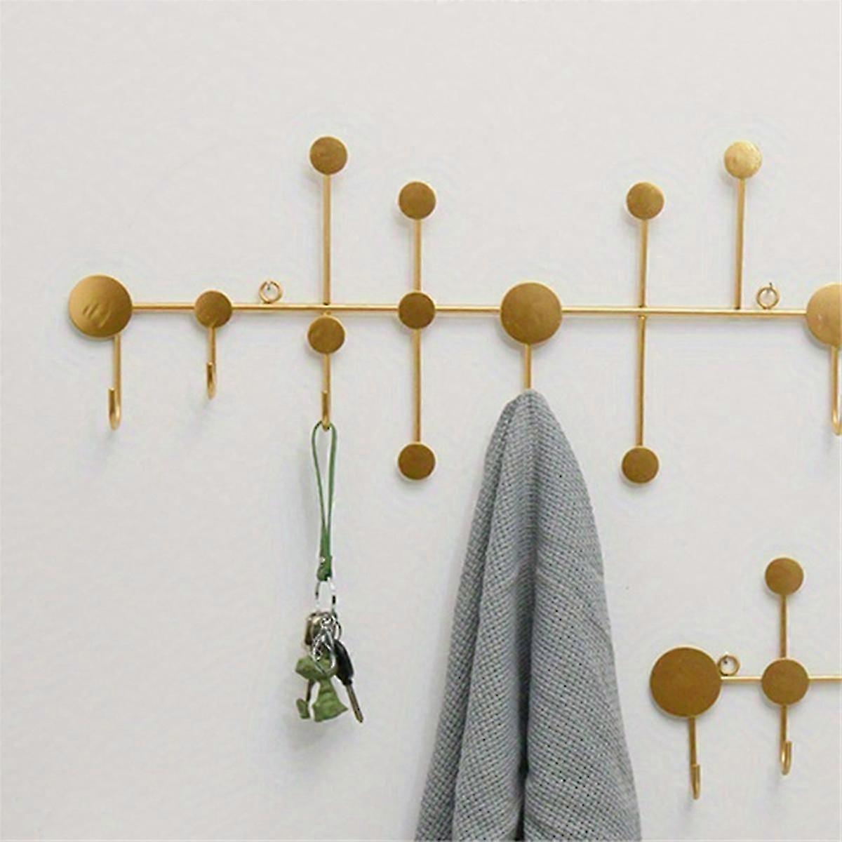 Punch-Free Decorative Dressing Room Coat Rack Hook Entrance Key Rack Storage Entrance Wall Mount B