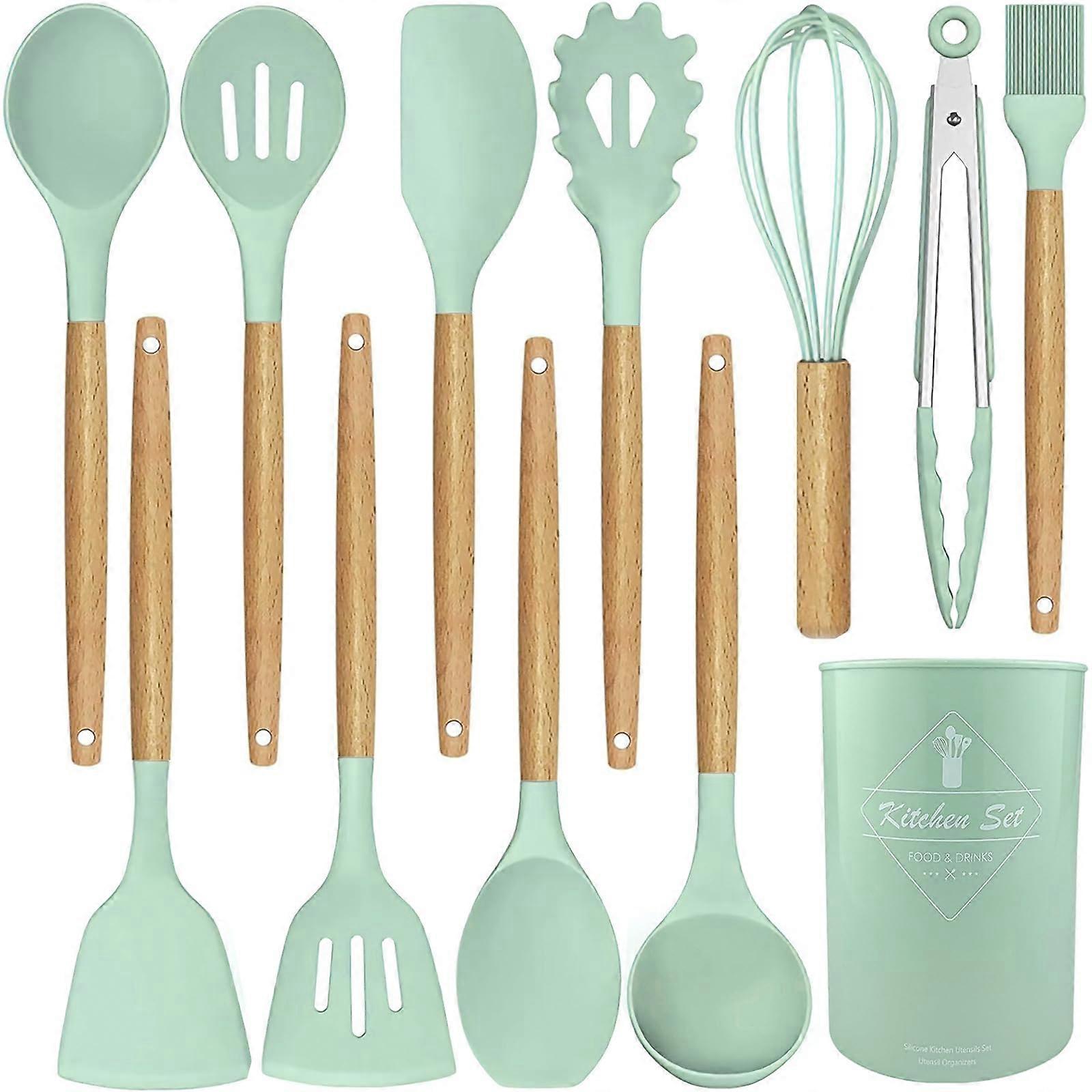 12 PCS Silicone Cooking Utensils Kitchen Utensil Set Spatula Set