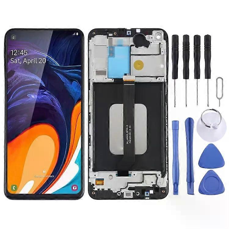 LCD Screen Assembly for Samsung Galaxy A60 SM-A606-Original Digitizer with Frame