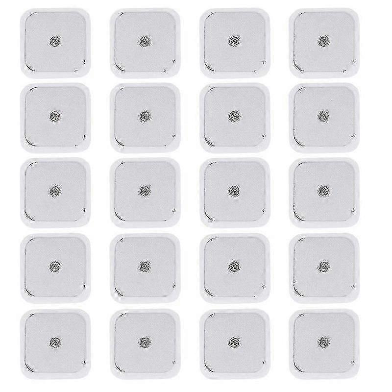 5 X 5 Cm 20 Pads Stud Tens Self Adhesive Pads Fit Beurer Tens Unit Pads Replacement Tens Electrodes Reusable