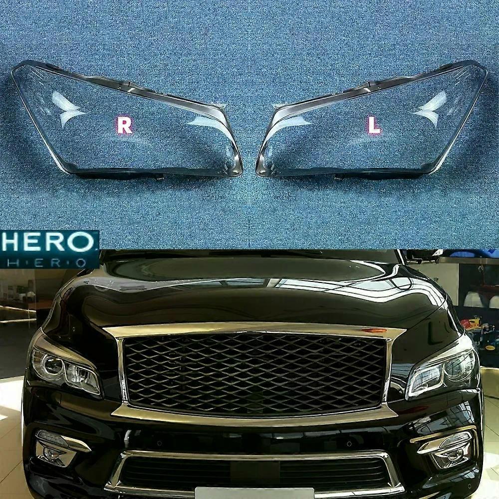High qualityFor Infiniti QX80 2014 2015 2016 2017 Headlamp Shell Headlight Lamp Cover Transparent Lampshade Replace Original Plexiglass Lens