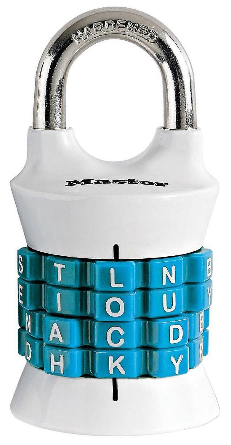 1535DWD Word Combo Padlock Assorted Colors Durable 4-Digit Lock for Outdoor Use Security and Travel