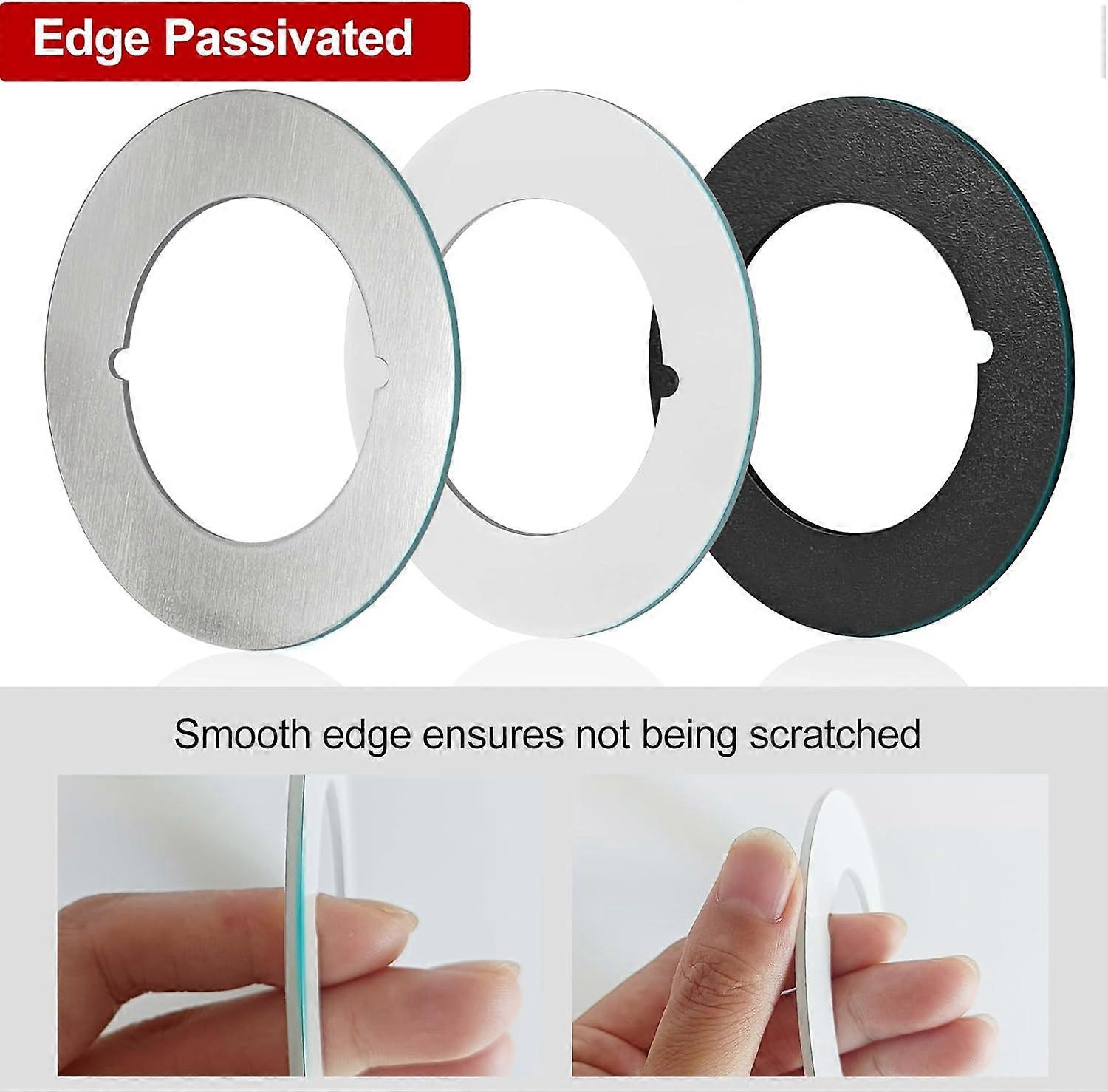 thumbnail image 2 of Door Knob Cover Escutcheon Plate Door Knob Backing Plates Square, Satin Nickel, Door Reinforcement Plate, Scar Plates For Door Knob/Deadbolt, Door Handle Cover Filler Fixing Repair For Exterior Door Door Plate 2 of 13