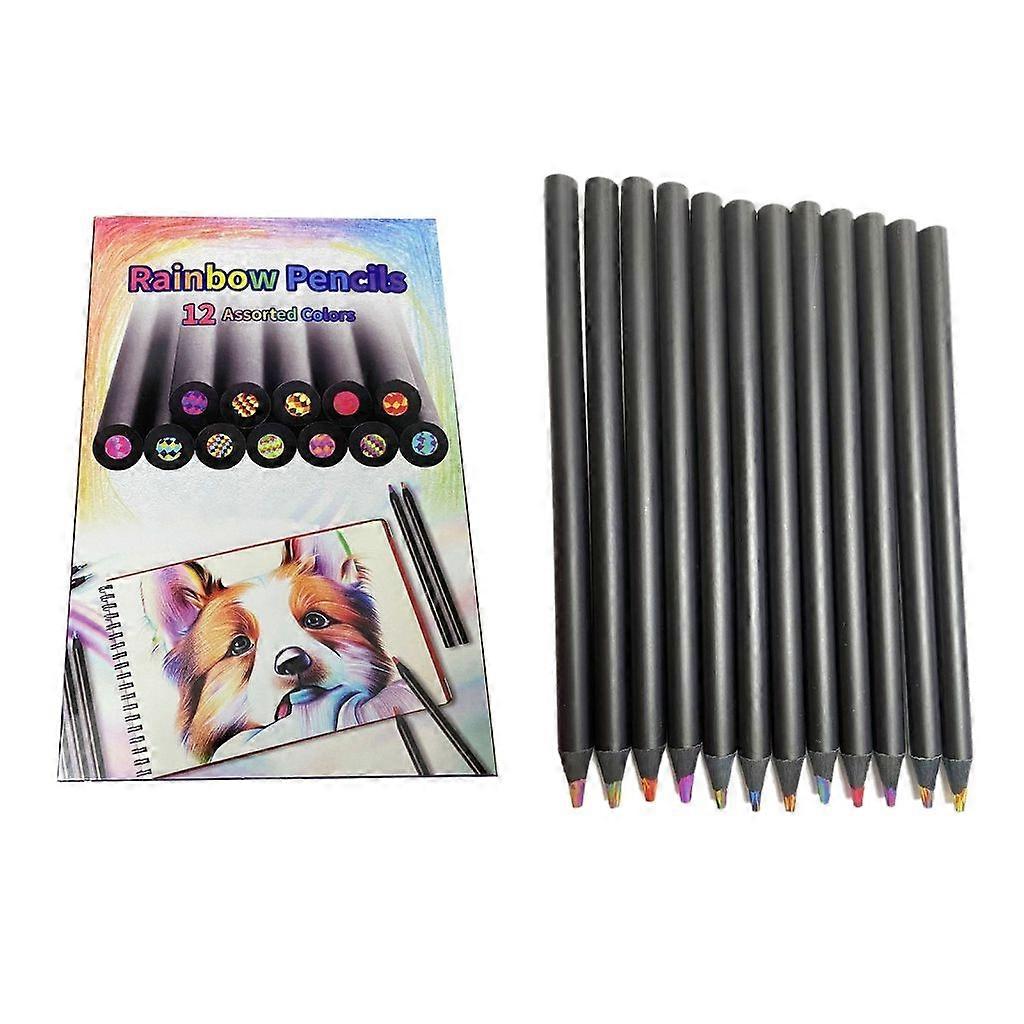 Rainbow Colored Pencils Pre-sharpend Coloring Pencil Students Kids Coloring