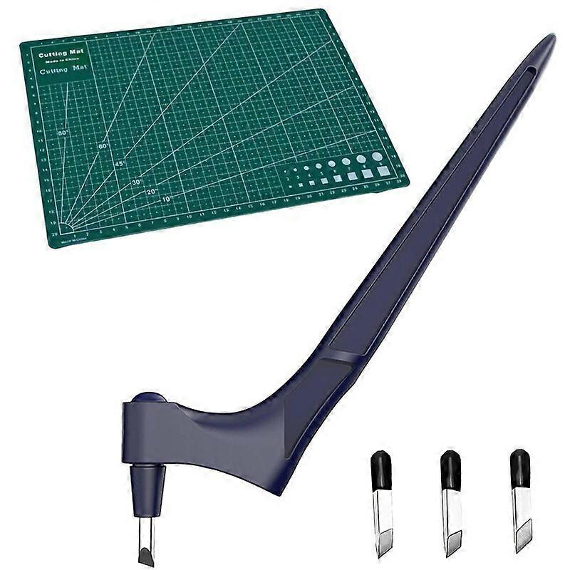 360 Degree Rotating Utility Knife Pen Paper Cutter Pen (Blue)