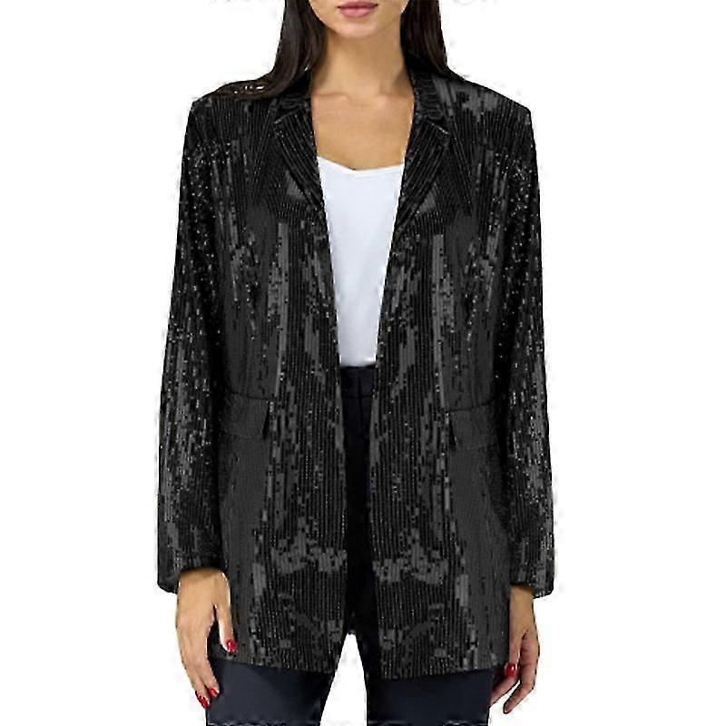 Women's Sequin Jackets Open Front Casual Blazer Jacket BZSM