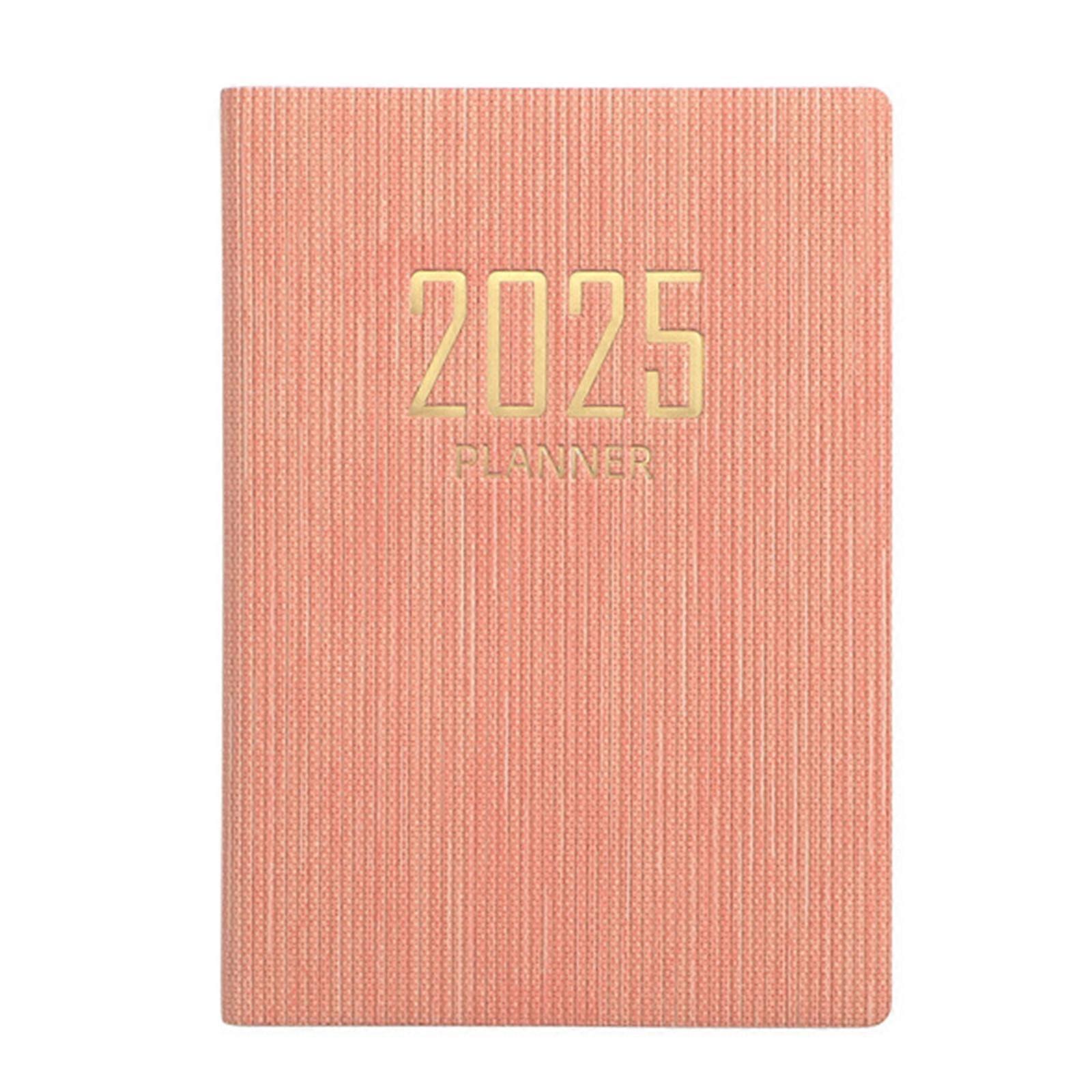 2025 Weekly Planner A7 Office Work Planner Schedule Notebook Monthly Planner Pockets Planner School Office Supplies Pink