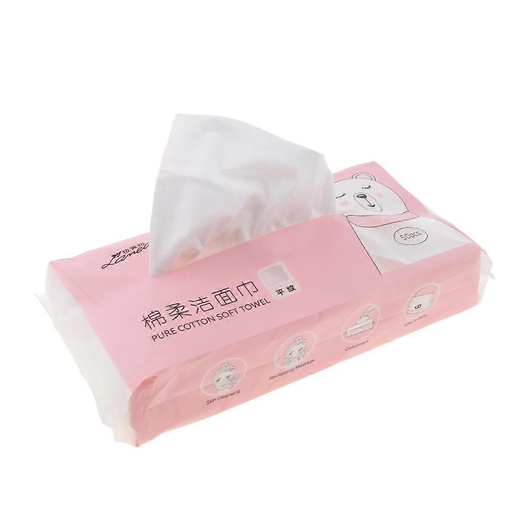 50枚のコットンパッド化粧品メイクアップフェイシャルリムーバークレンジングタオルワイプ