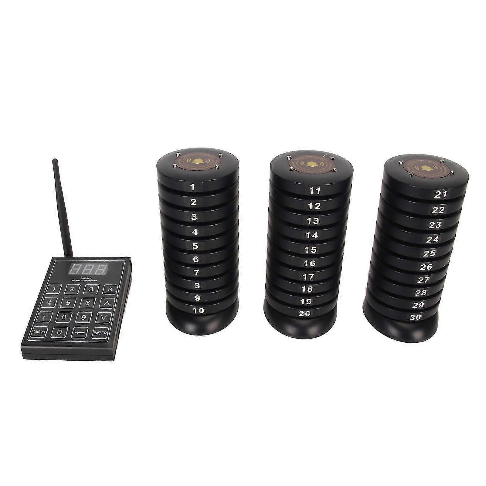Sistem de apelare wireless reîncărcabil pentru restaurant cu 30 de butoane