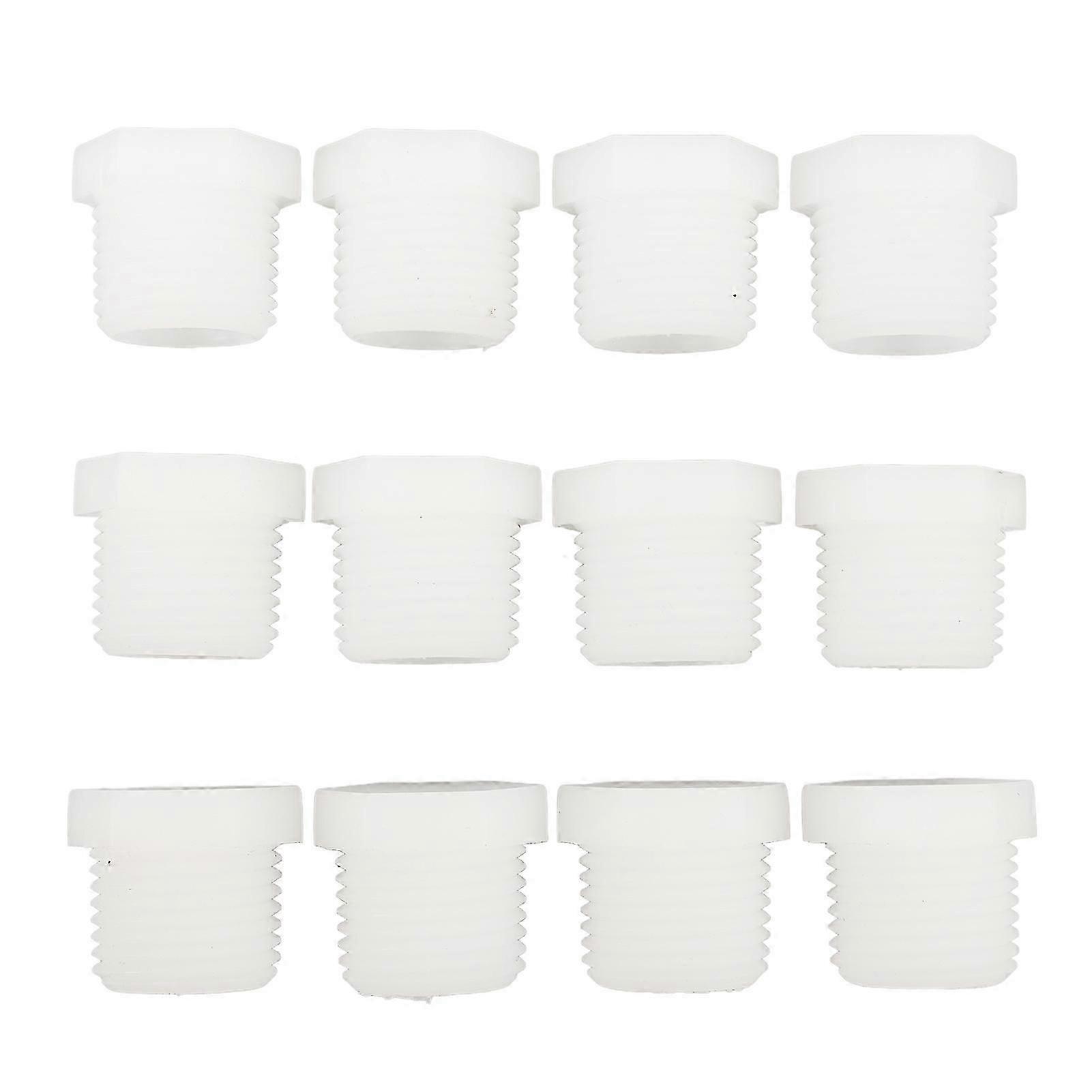 12PCS RV κιτ βουλωμάτων αποστράγγισης θερμοσιφώνων νερού 1/2 άσπρο πλαστικό βούλωμα αποστράγγισης τροχόσπιτων ίντσας για θερμοσίφωνες Atwood