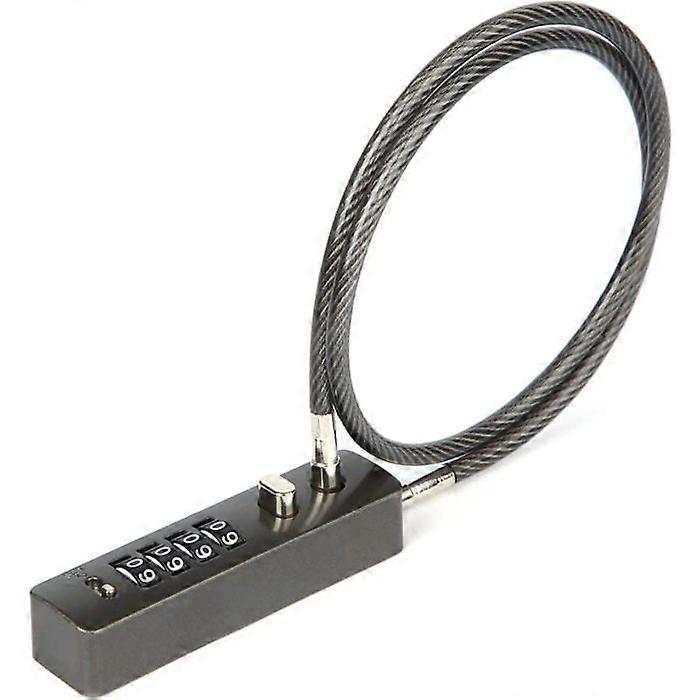 Combination Cable Lock, 60cm Steel Cable Lock 4 Digit Combination Padlock Resettable Combination Lock