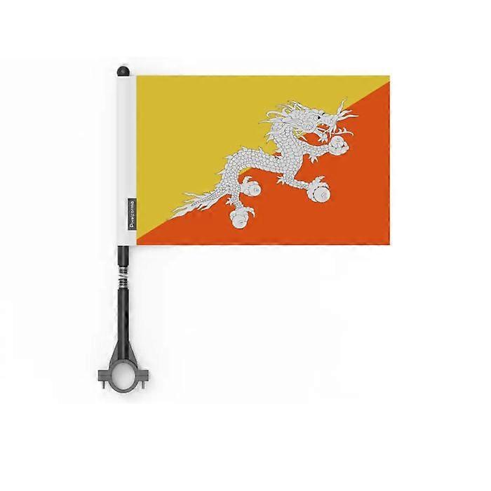 Bhutan Bicycle Flag in Polyester – 14 x 21 cm – Cycling Flag – 5 pieces