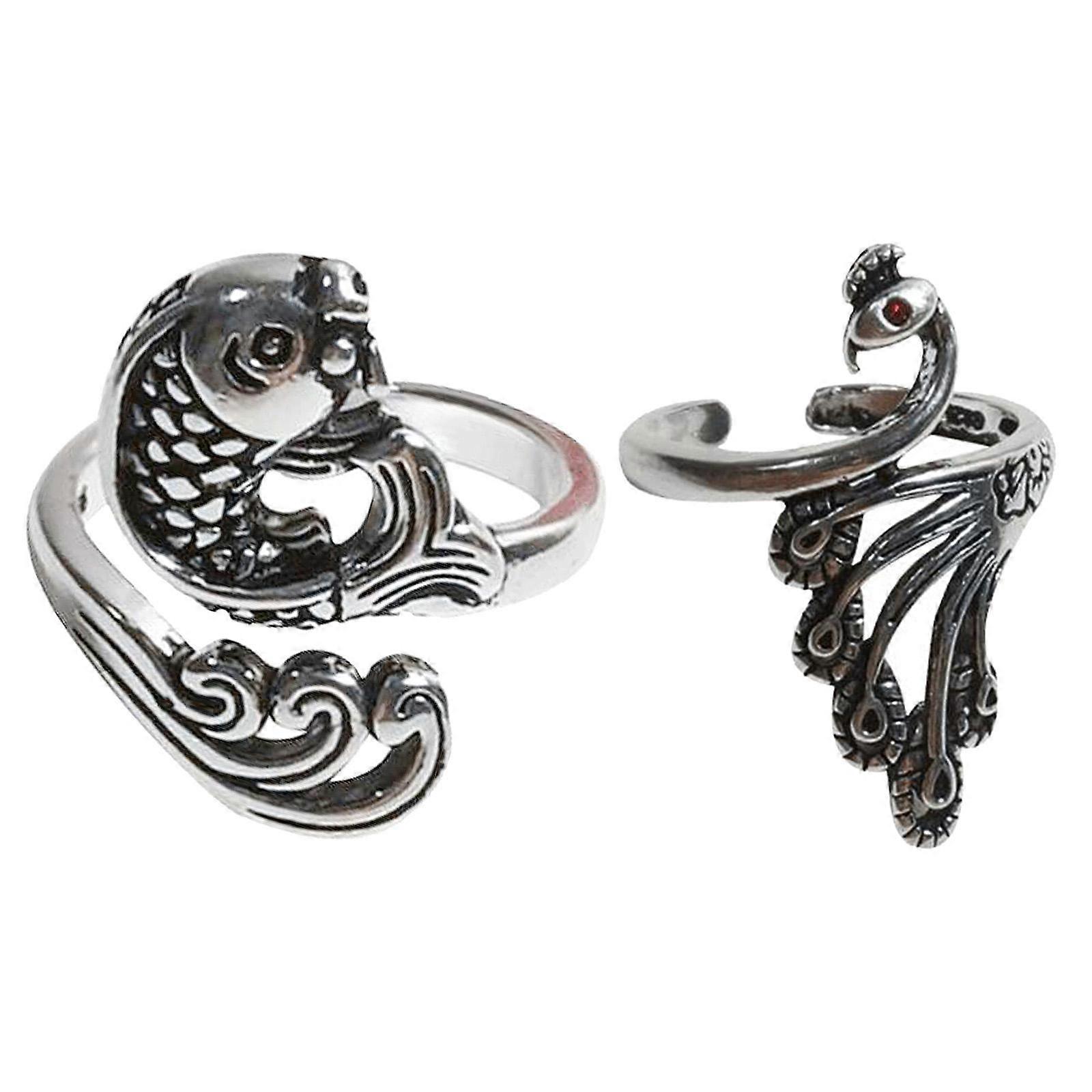 2Pack Adjustable Knitting Loop Crochet Loop Ring Knitting Accessories, Open