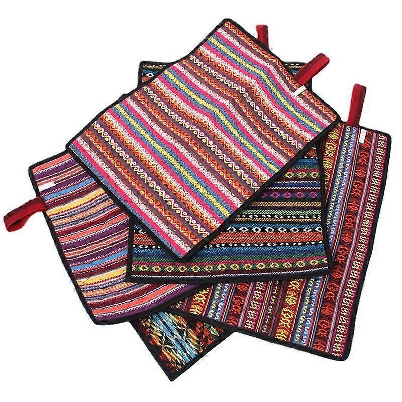 Outdoor foldable ethnic style small floor mat 2pcs
