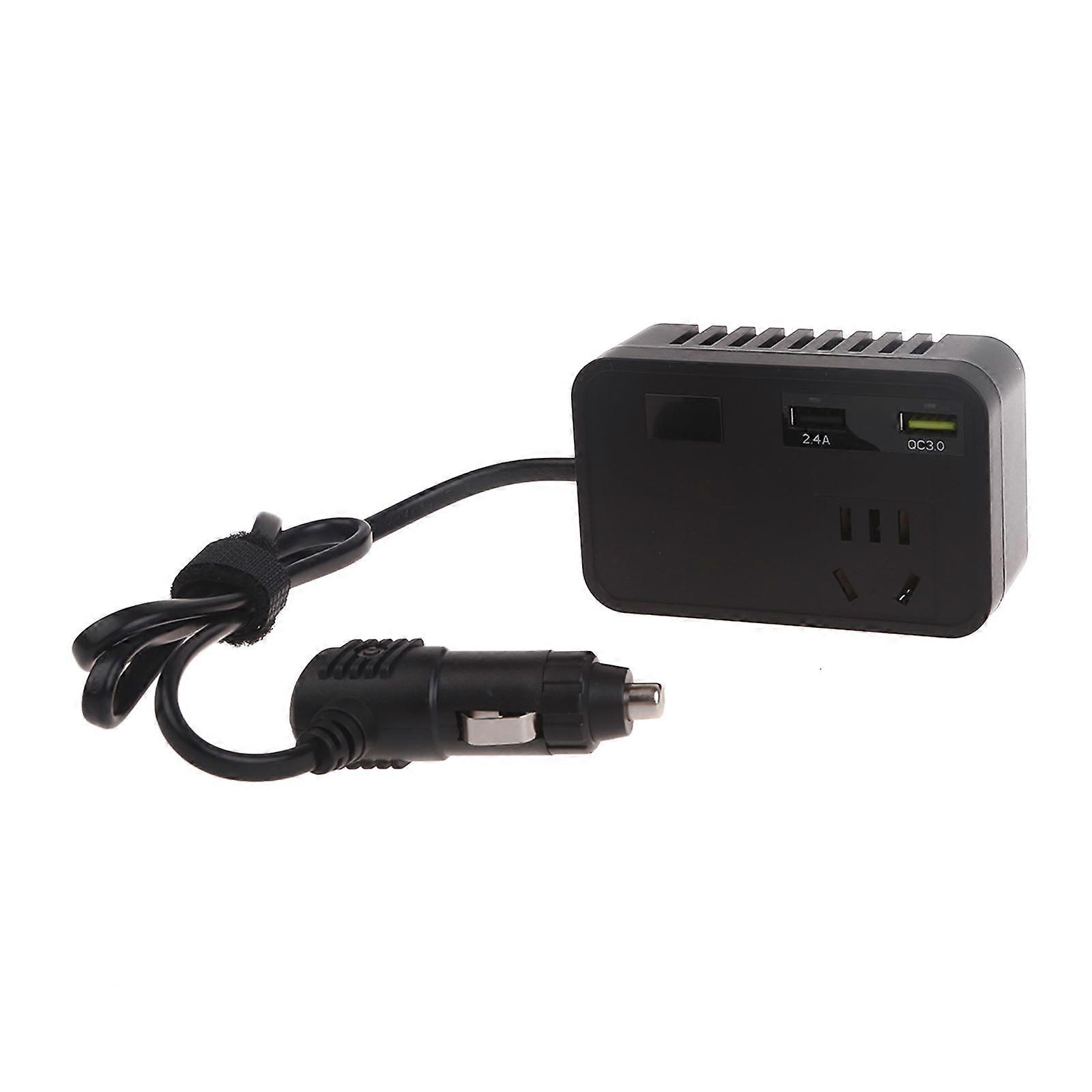 Convenient Car Power Converter 12V to 110V , Lightweight Design Car Charger Power Adapter Input Voltage Display Multicolor