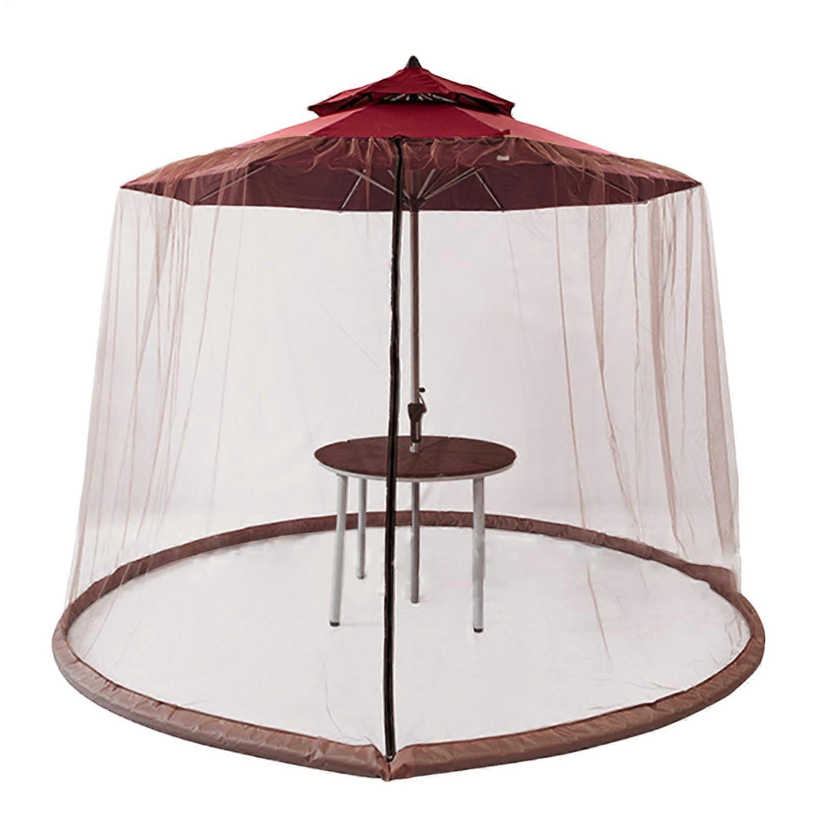 Mosquito Net for Parasol and Outdoor Umbrella, Garden Canopy Netting, Durable Screen for Patio and Coffee Tables