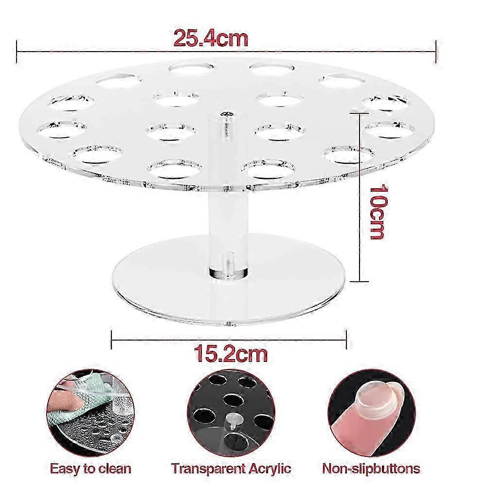 16-Hole Acrylic Ice Cream Cone Holder Stand for Display and Storage