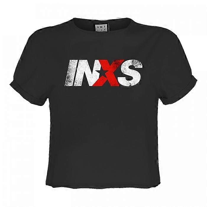 Amplified Womens/Ladies INXS Logo Crop Top