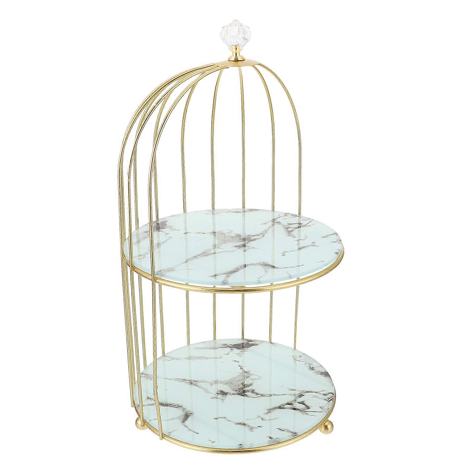 Modern Cosmetic Rack, Artistic Birdcage Design, Perfume Organizer
