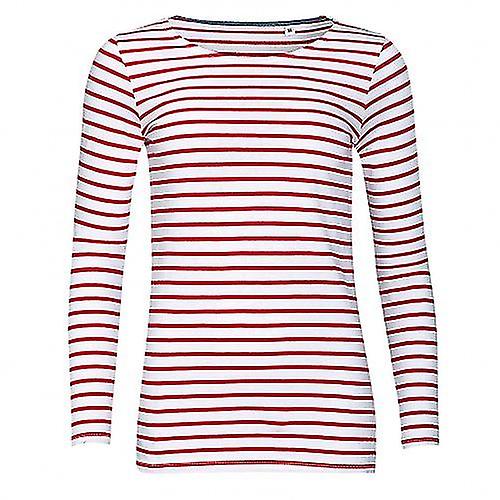 SOLS Womens/Ladies Marine Long Sleeve Stripe T-Shirt