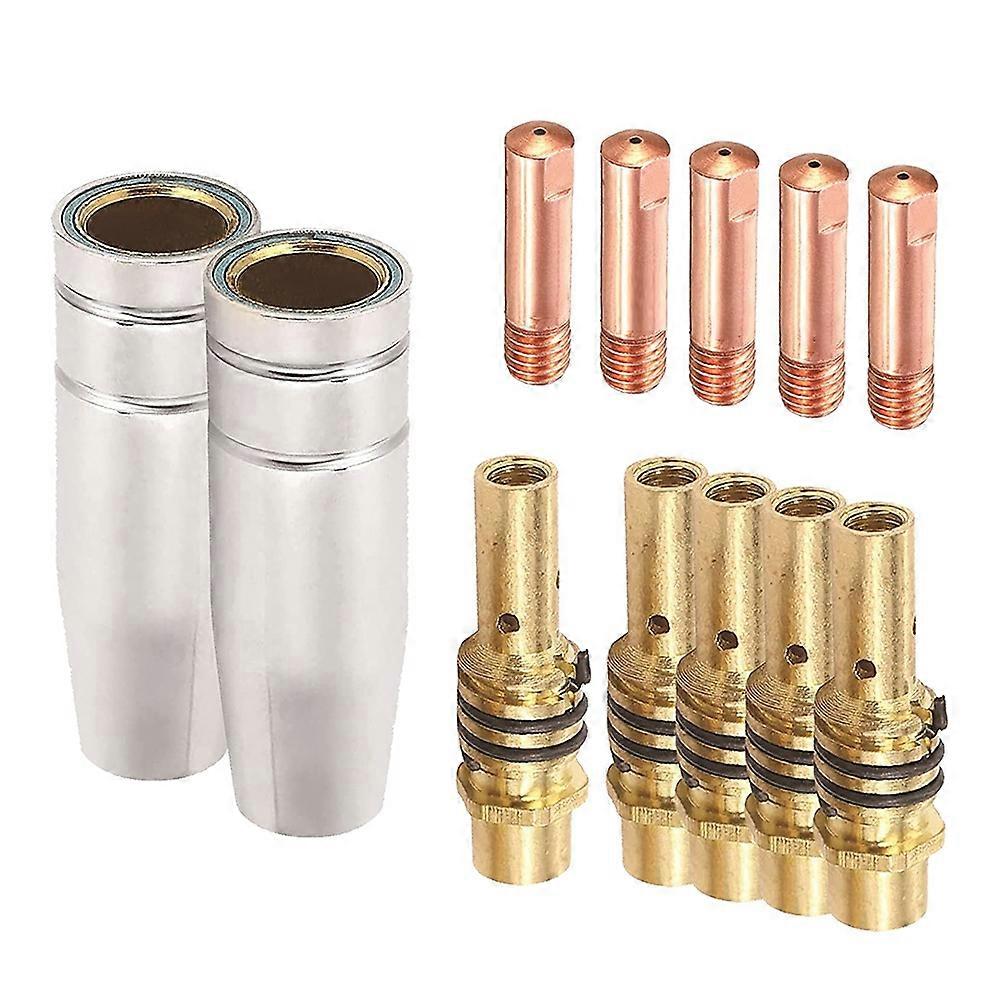 Nozzles Contact Tips Holders Set for 15AK Torch Welding Machine 1MM